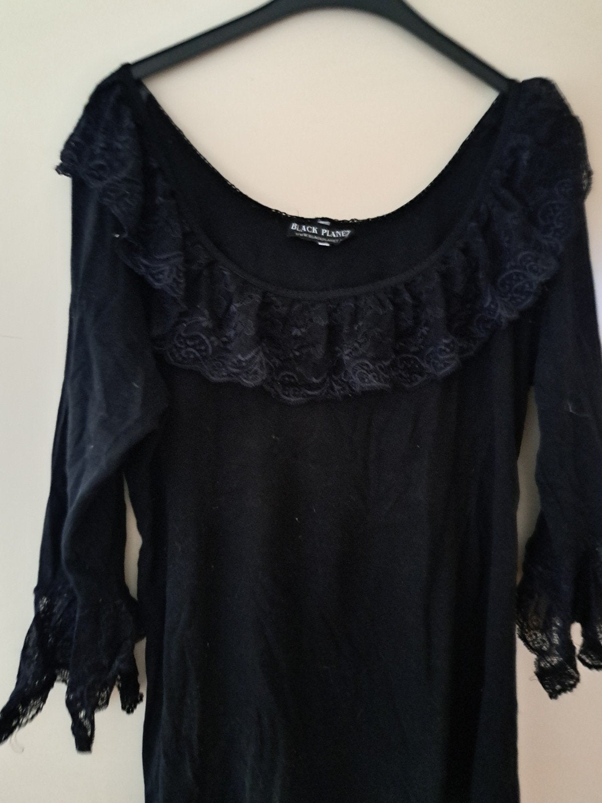 Black Planet top met kant - Maat L (past ook XL), Black Planet, Zwart, Maat 42/44 (L), Ophalen of Verzenden
