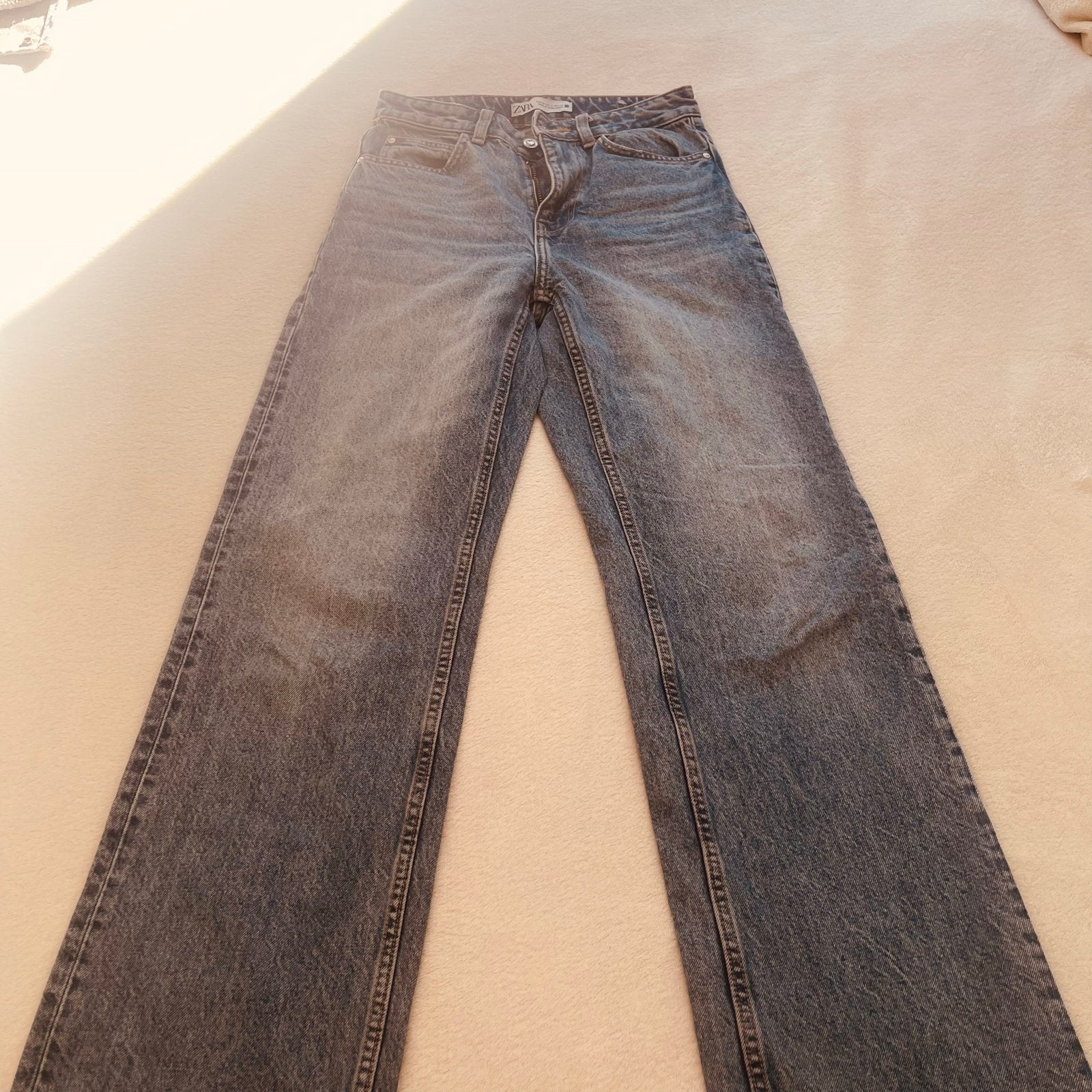 Zara wide leg jeans maat W28/36, Ophalen of Verzenden, Gedragen, Blauw, W28 - W29 (confectie 36)