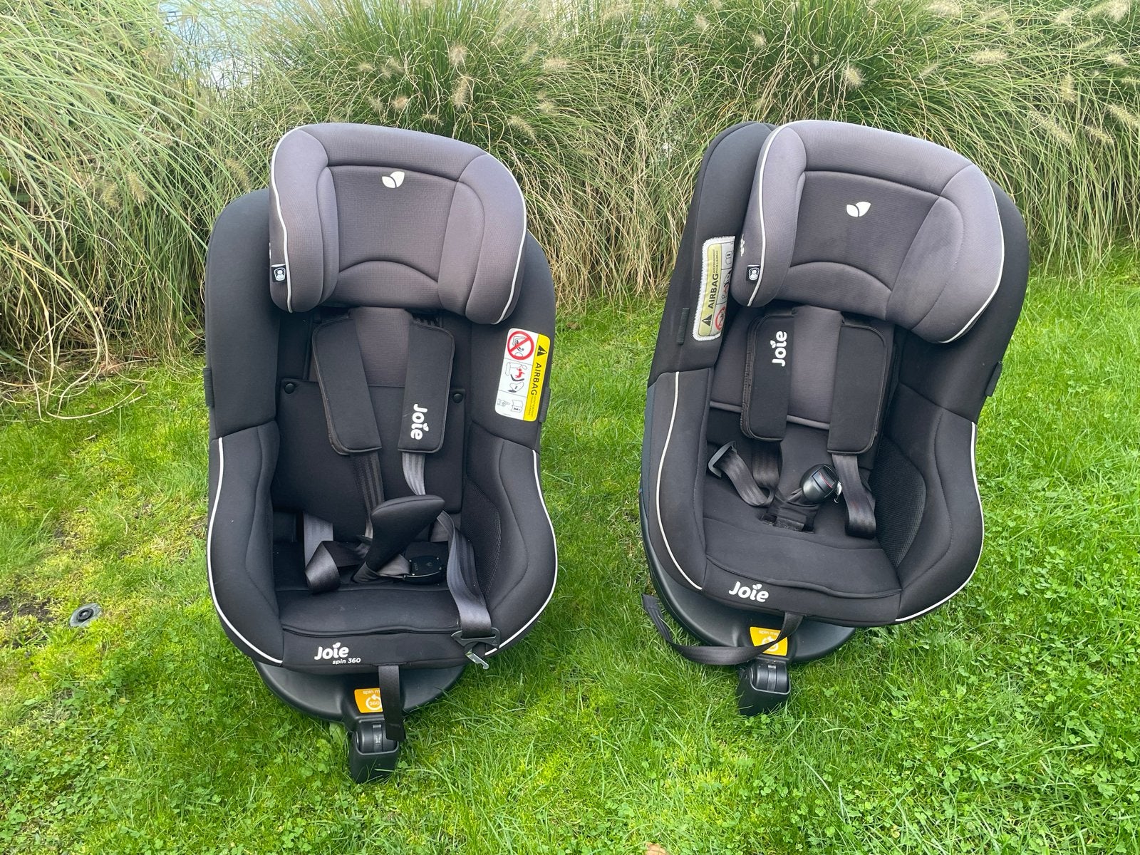 2x Joie Spin 360 autostoel - 0-18 kg - Isofix - Zwart, Overige merken, Gebruikt, 0 t/m 18 kg, Verstelbare rugleuning