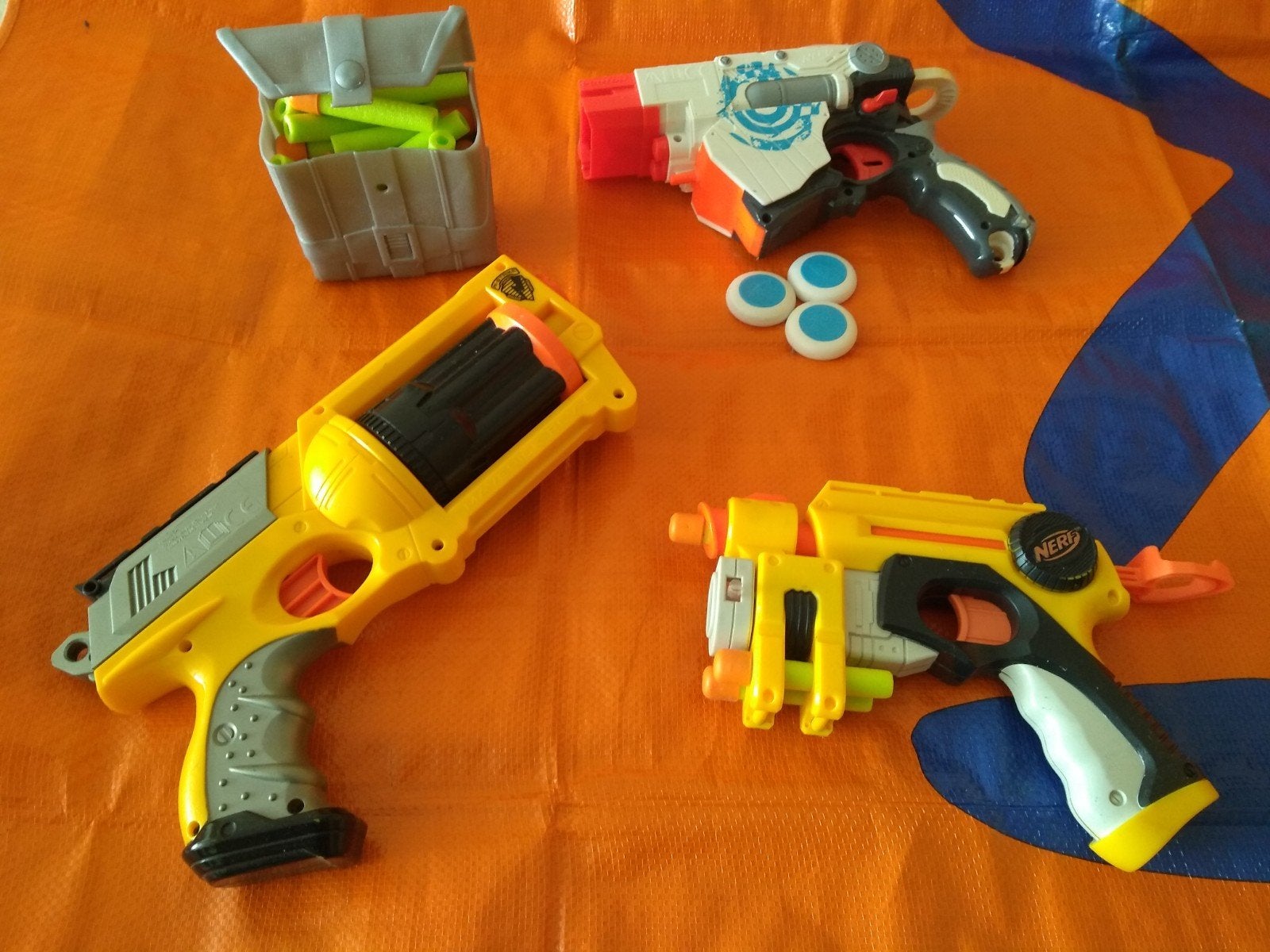 3x Nerf pistolen, Ophalen of Verzenden, Zo goed als nieuw