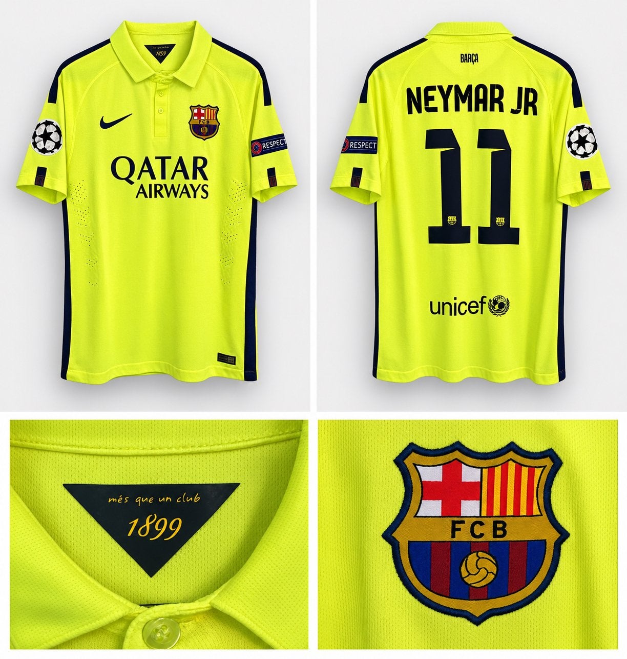 FC Barcelona Neymar Jr. Uitshirt 2015/2016 - Maat L, Ophalen of Verzenden, Nieuw, Maat 52/54 (L), Geel