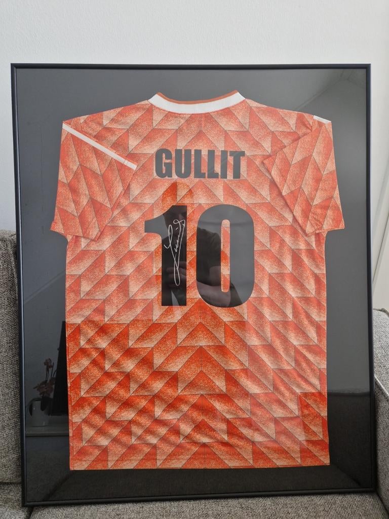 EK 1988 gesigneerd shirt Ruud Gullit te koop, Ophalen of Verzenden, Buitenlandse clubs, Shirt