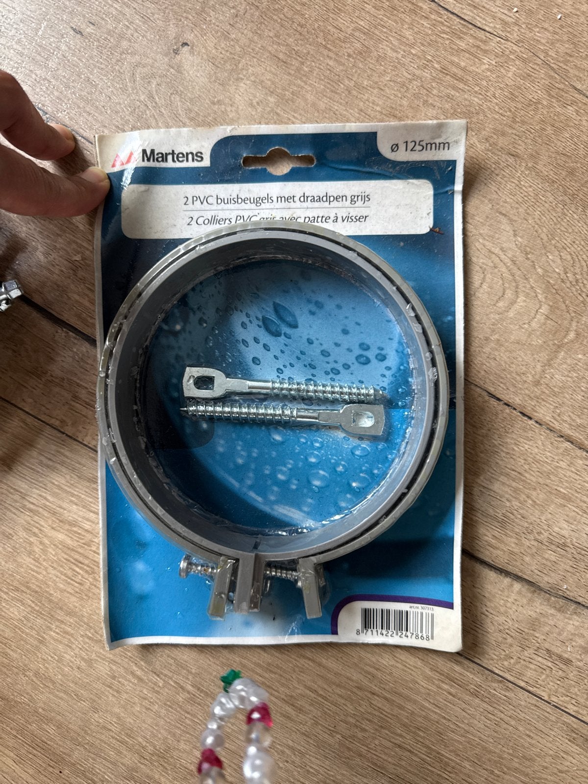 Martens PVC buisbeugels met draadpen grijs Ø 125mm, Doe-het-zelf en Verbouw, Afvoer, Pvc, Nieuw, Ophalen of Verzenden