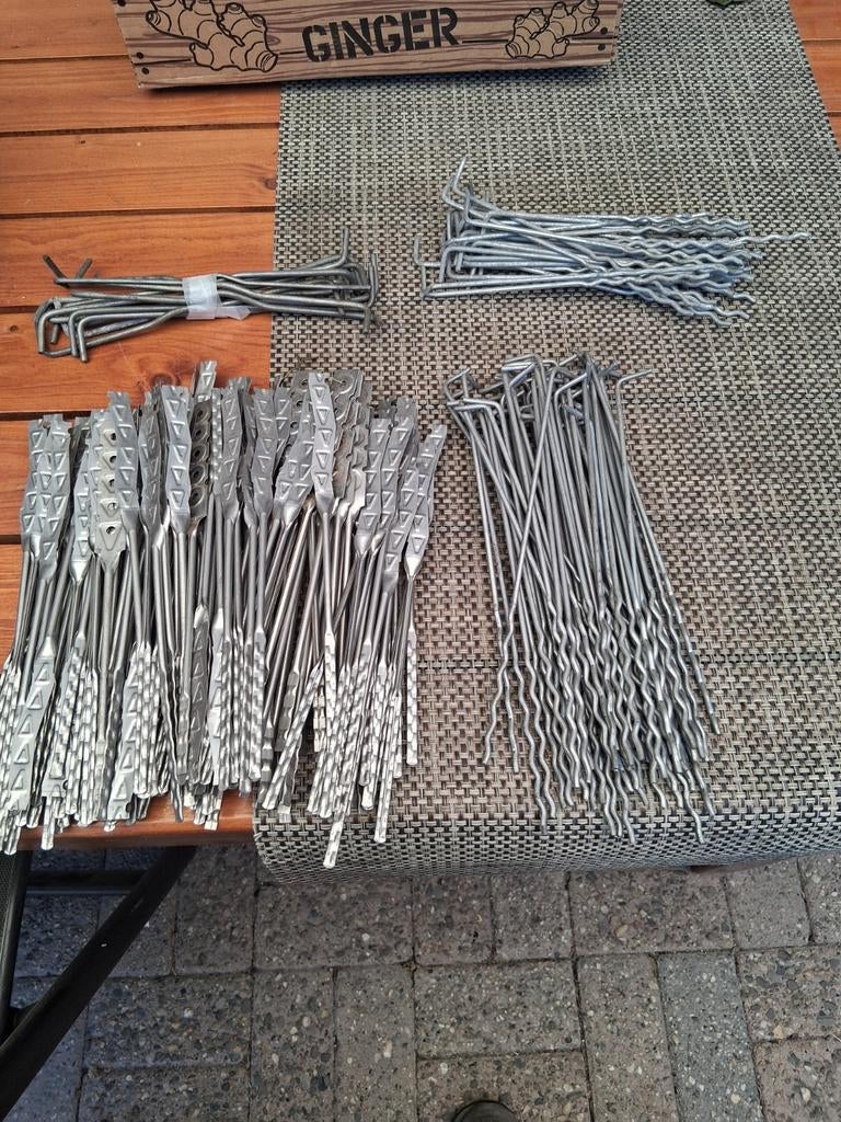 Heeel veel  RVS spouwankers (prikankers), 100 tot 250 mm, Gebruikt, Overige typen, Ophalen of Verzenden