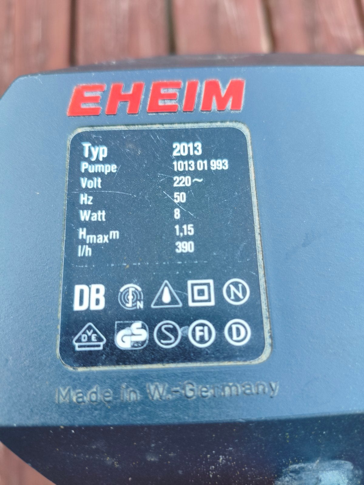 Eheim Classic 2013 externe aquarium filter, Ophalen, Gebruikt, Pomp, Eheim