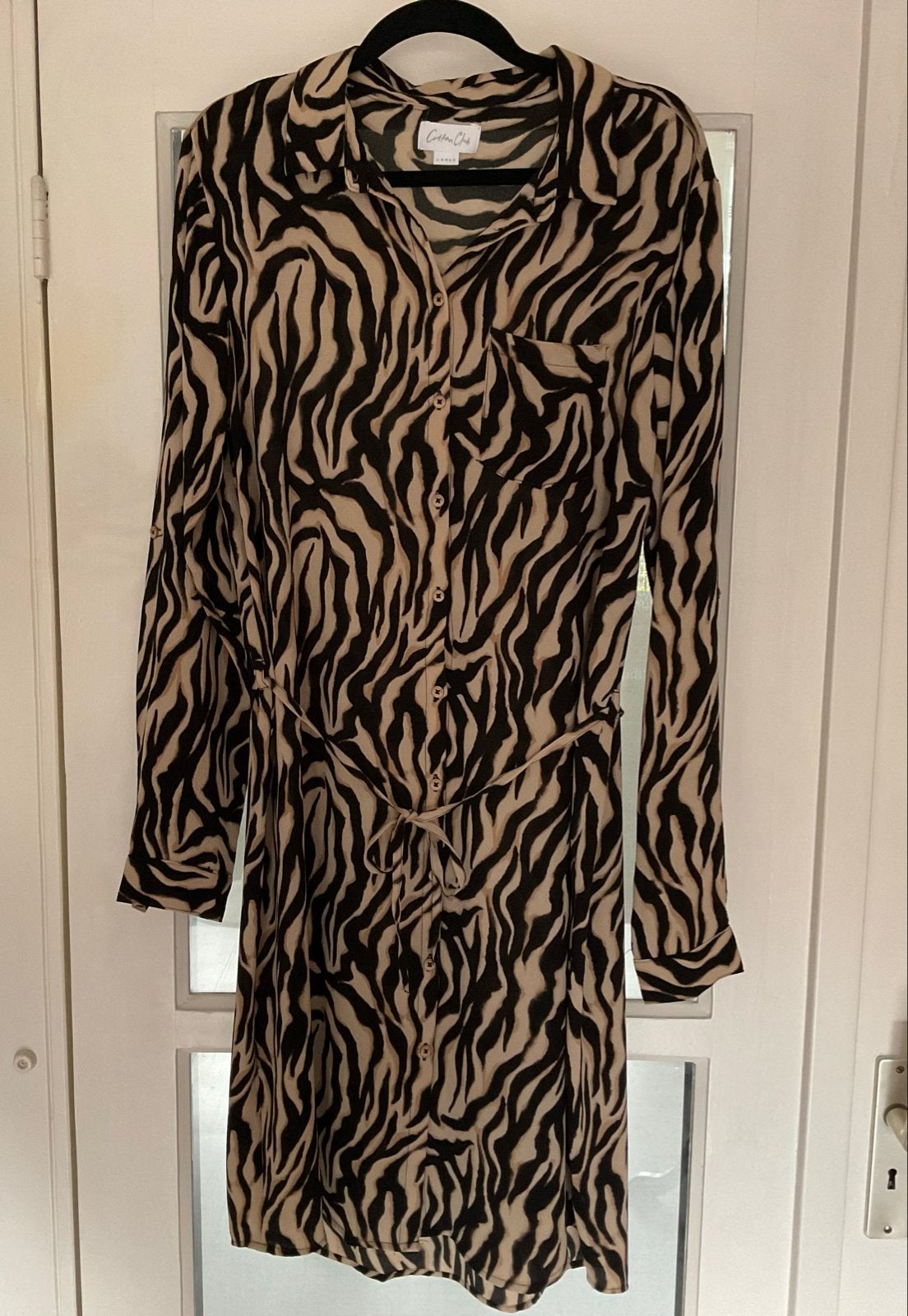 Cotton Club Zebraprint Jurk Maat L - Zo goed als nieuw, Meerkleurig, Maat 42/44 (L), Ophalen of Verzenden, Zo goed als nieuw