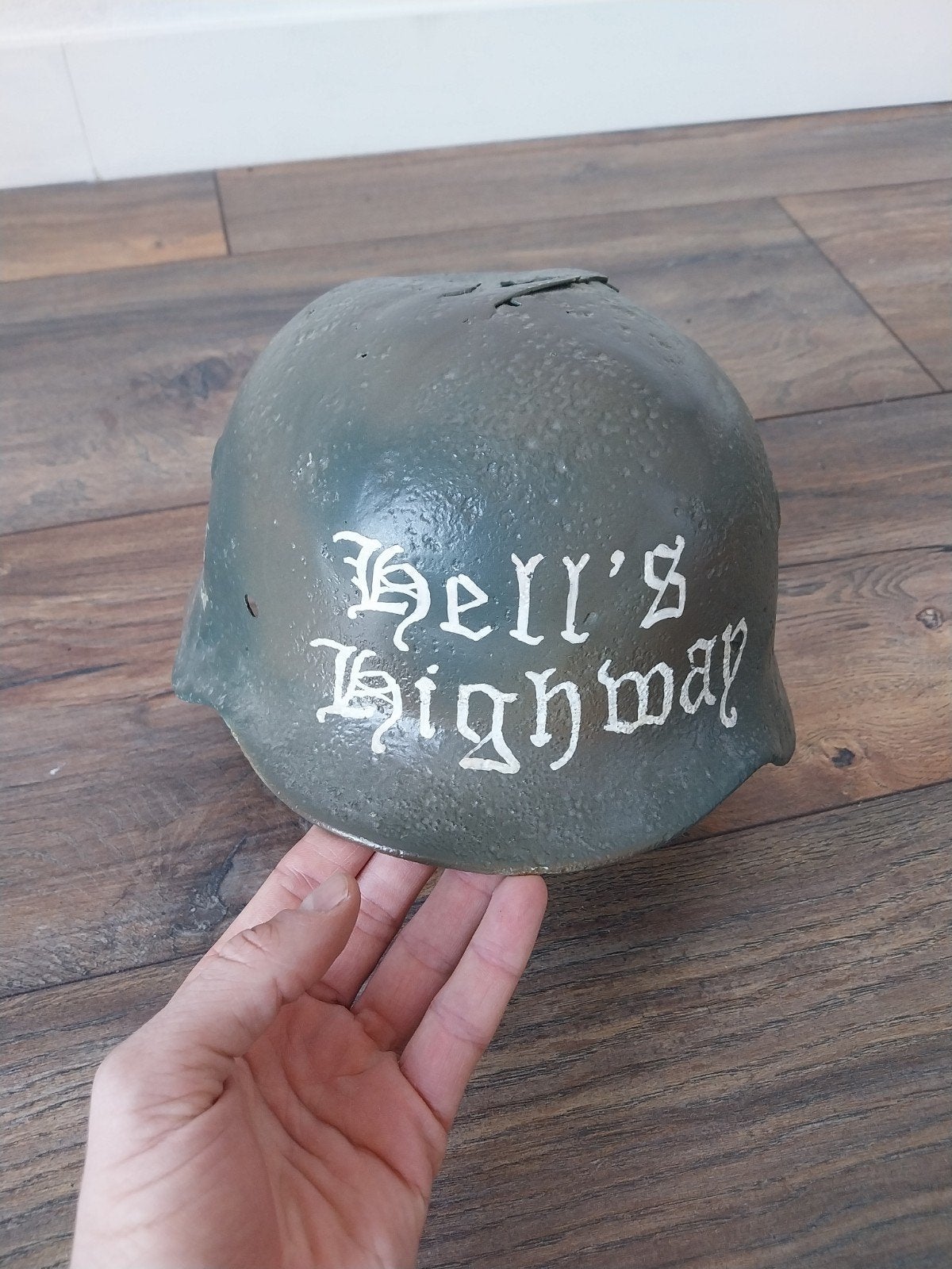 Gerestaureerde Duitse m40 helm, Verzamelen, Ophalen of Verzenden, Landmacht, Duitsland, Helm of Baret