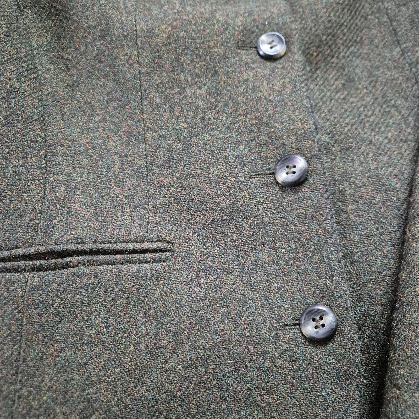 M38 Lanaby's colbert, mosgroen, bruine fluweel kraag 70% wol, Kleding | Dames, Maat 38/40 (M), Ophalen of Verzenden, Zo goed als nieuw