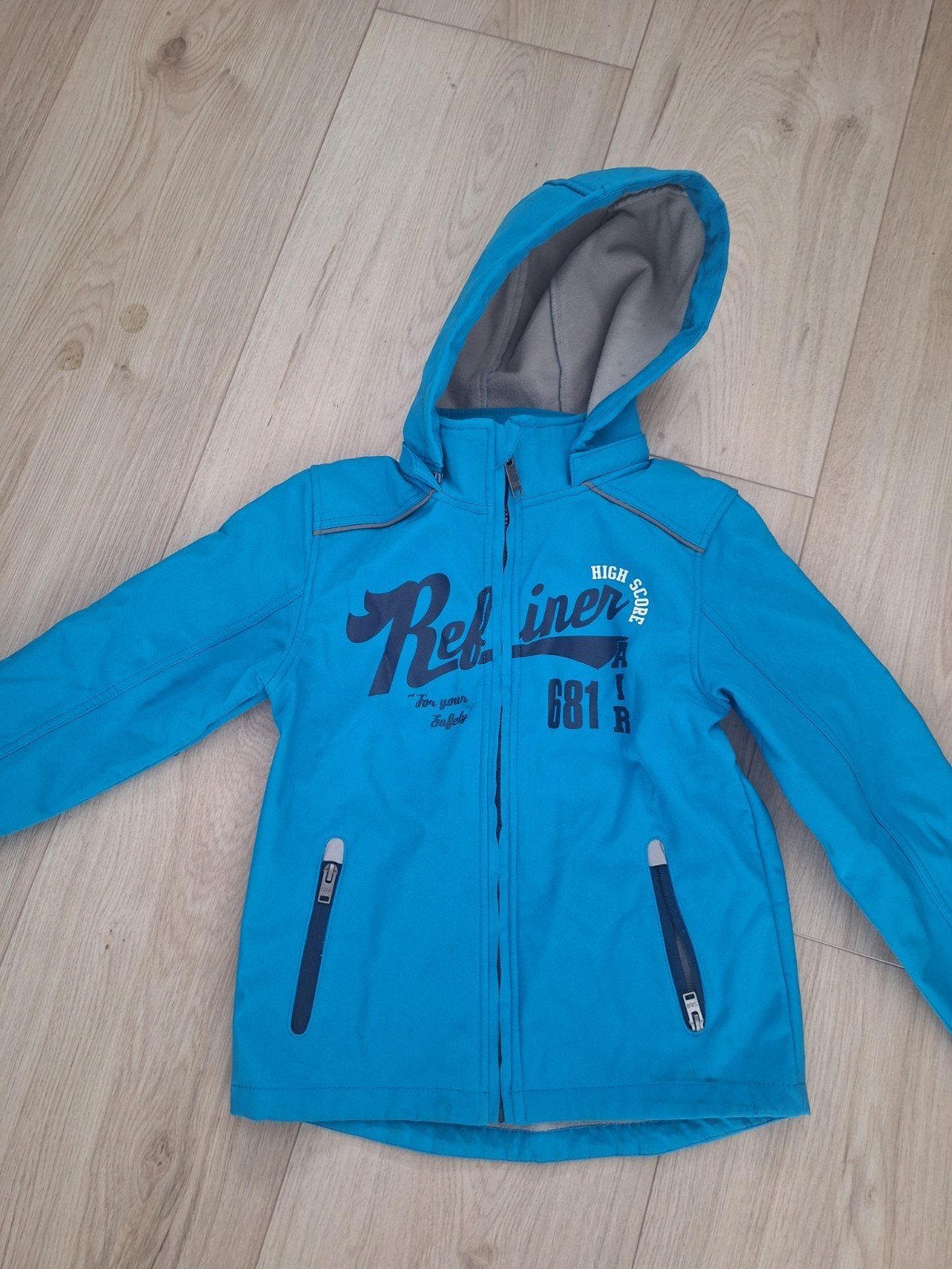 Blauwe softshell jas maat 128/134, Gebruikt, Ophalen of Verzenden, Rebeliner, Jongen