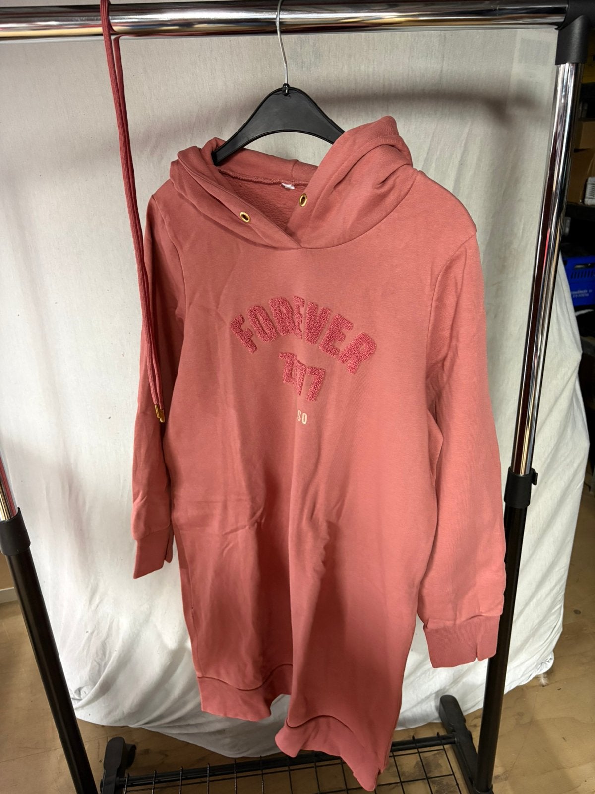 ZS77/ ZOSO Oudroze Sweatjurk (lange hoodie) maat S, Ophalen of Verzenden, Zo goed als nieuw