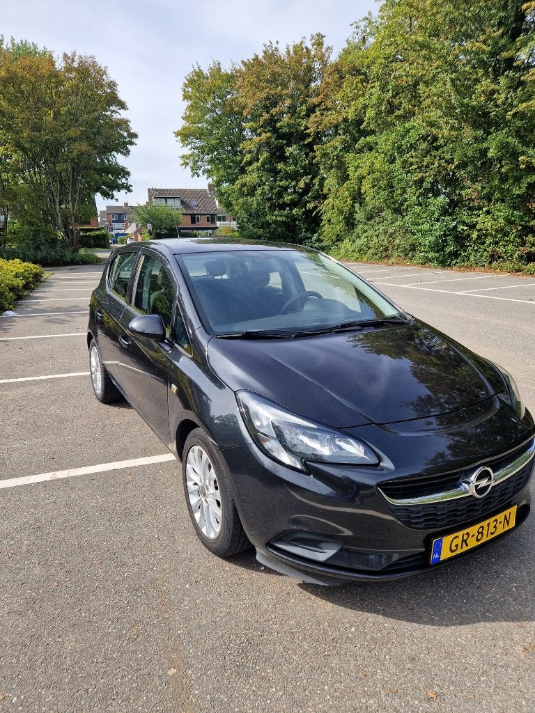 Opel Corsa 1.0T 66KW/90PK 5D 2015 Zwart, Auto's, Voorwielaandrijving, Zwart, Origineel Nederlands, 1200 kg