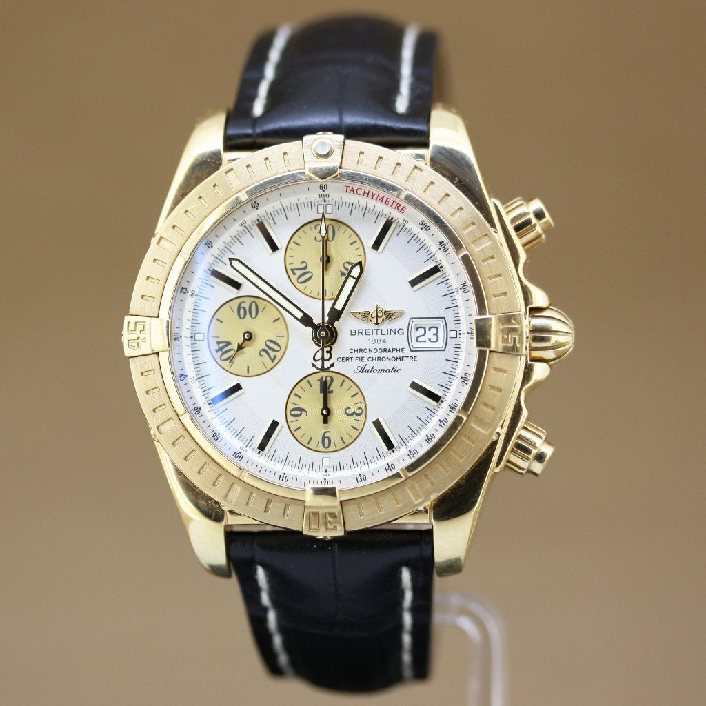 Breitling Chronomat Evo K13356 18k Full Set, Sieraden, Tassen en Uiterlijk, Horloges | Heren, Breitling, Polshorloge, Ophalen of Verzenden