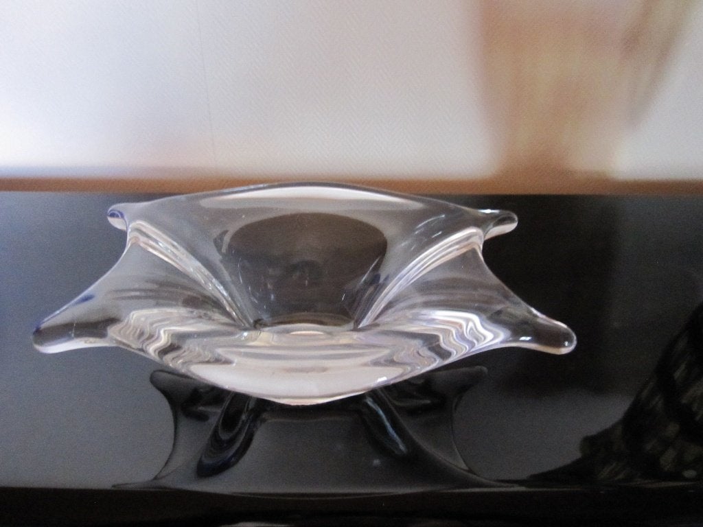 Val St Lambert cristal bowl - vide poche jaren 60, Antiek en Kunst, Verzenden