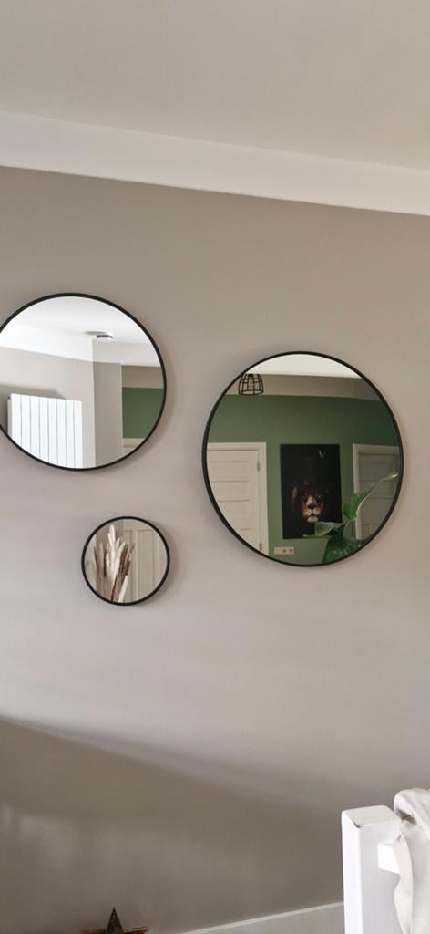 Nieuwe ronde spiegels in verpakking, Huis en Inrichting, Woonaccessoires | Spiegels, Minder dan 50 cm, Rond, Nieuw, Ophalen of Verzenden