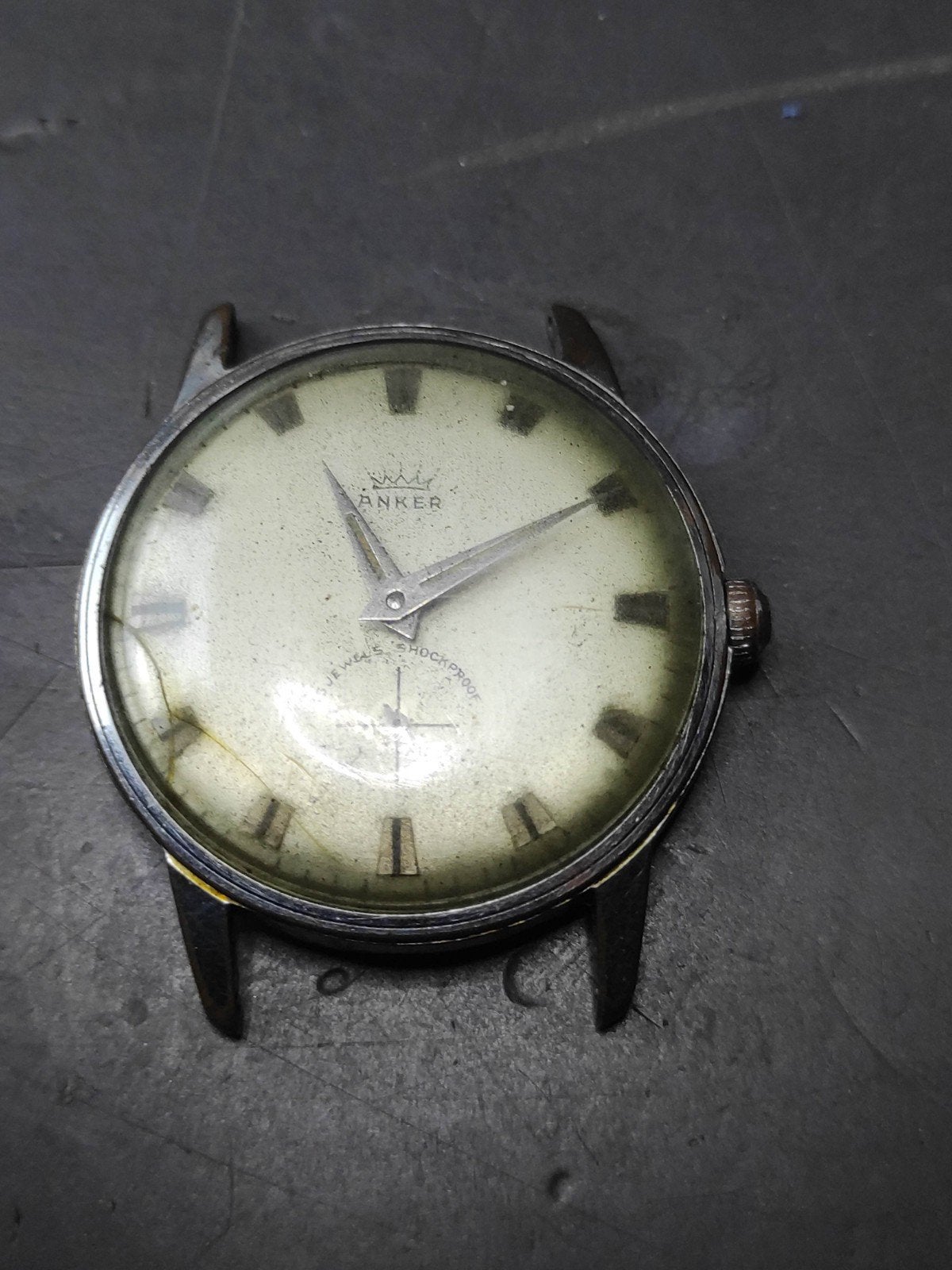 Anker mechanisch opwind horloge, Ophalen of Verzenden, Staal, Overige merken, 1960 of later