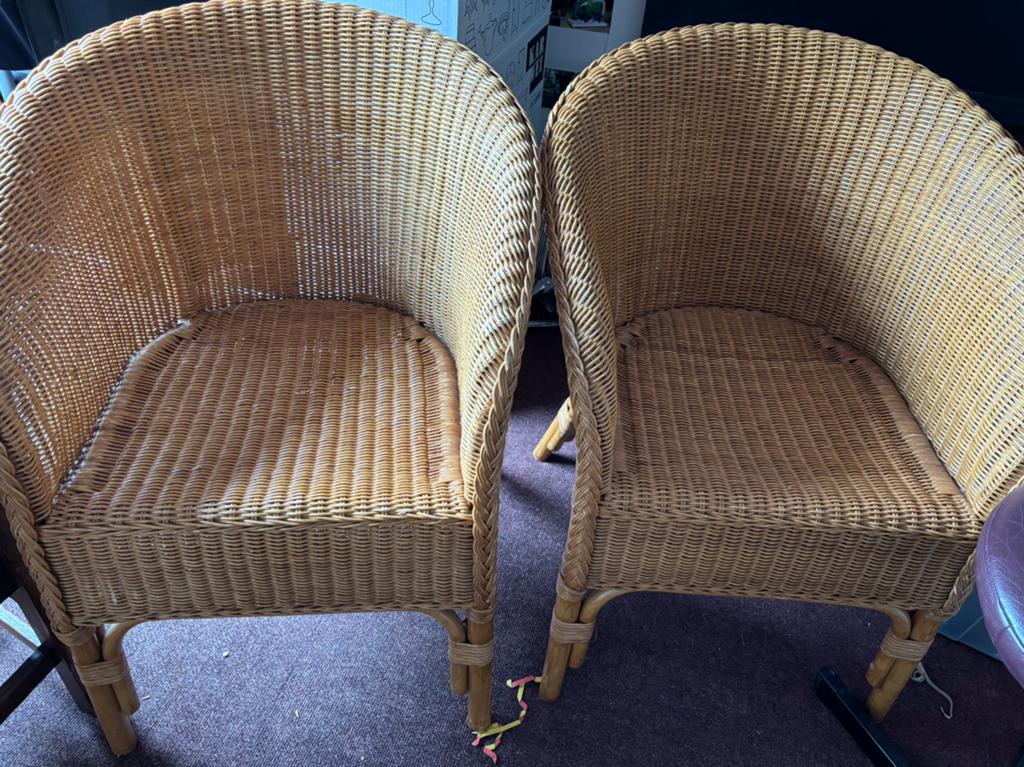 Rotan stoeltjes, Ophalen, Gebruikt, Twee, Overige kleuren