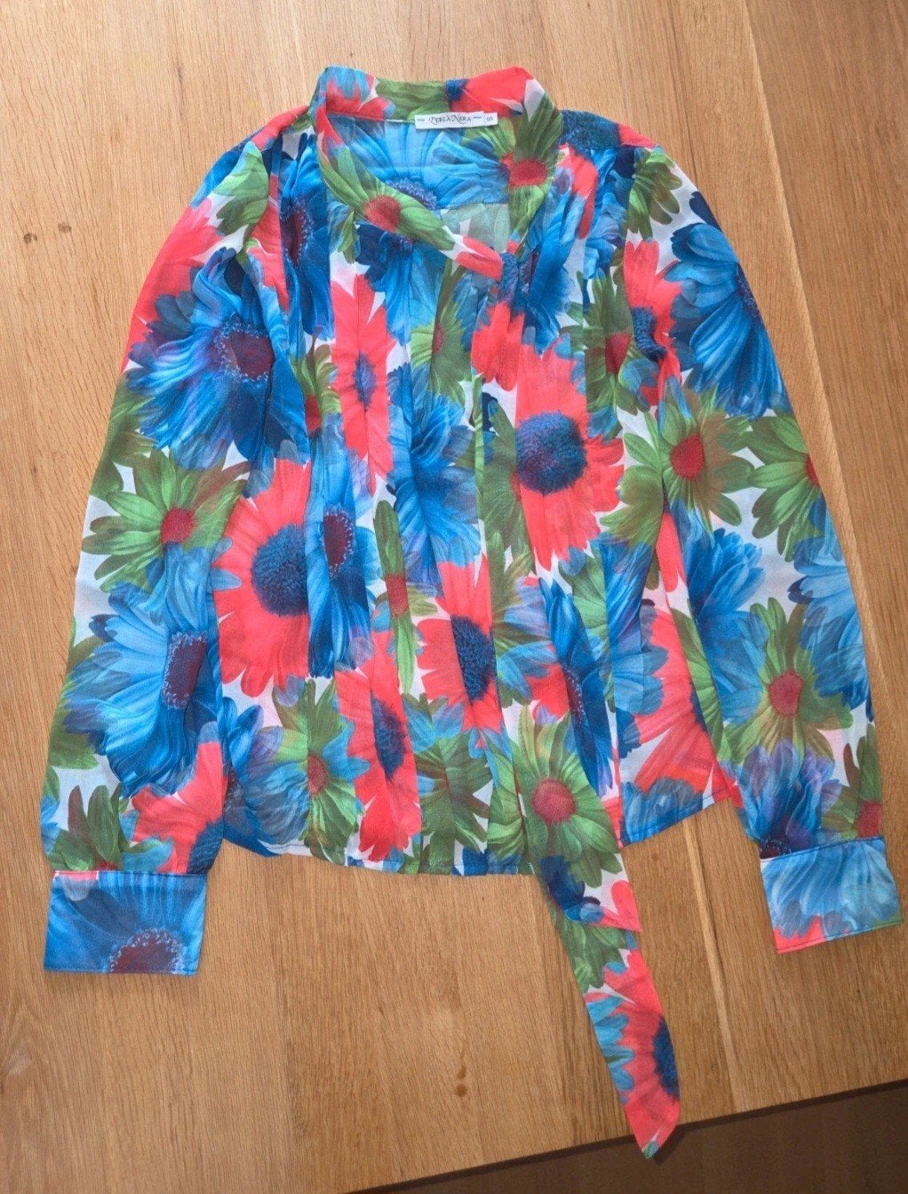 Perla Nera vrolijke bloemenblouse maat S/M, Ophalen of Verzenden