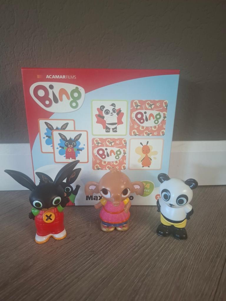 Bing Figuren Set met Memory Spel - Acamar Films, Kinderen en Baby's, Speelgoed | Actiefiguren, Ophalen of Verzenden, Gebruikt