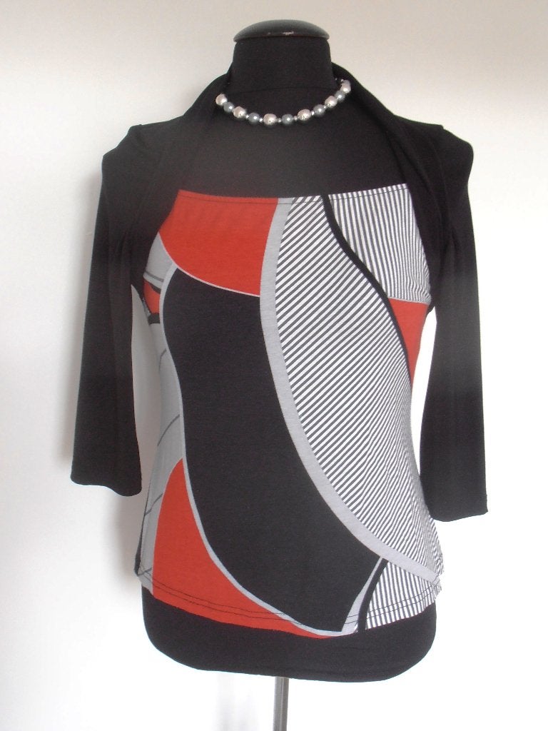 Joseph Ribkoff - prachtige longsleeve met vestje - 42, Verzenden, Zwart, Maat 42/44 (L), Joseph Ribkoff