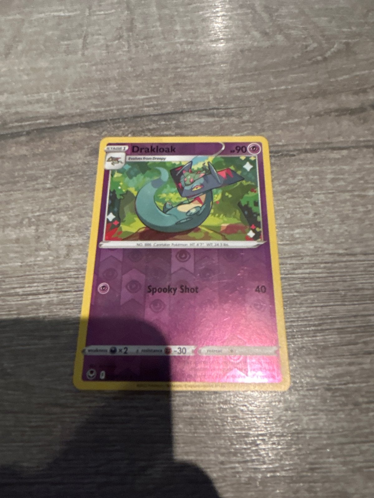 Drakloak Pokémon Kaart - Spooky Shot, Ophalen of Verzenden, Gebruikt, Losse kaart