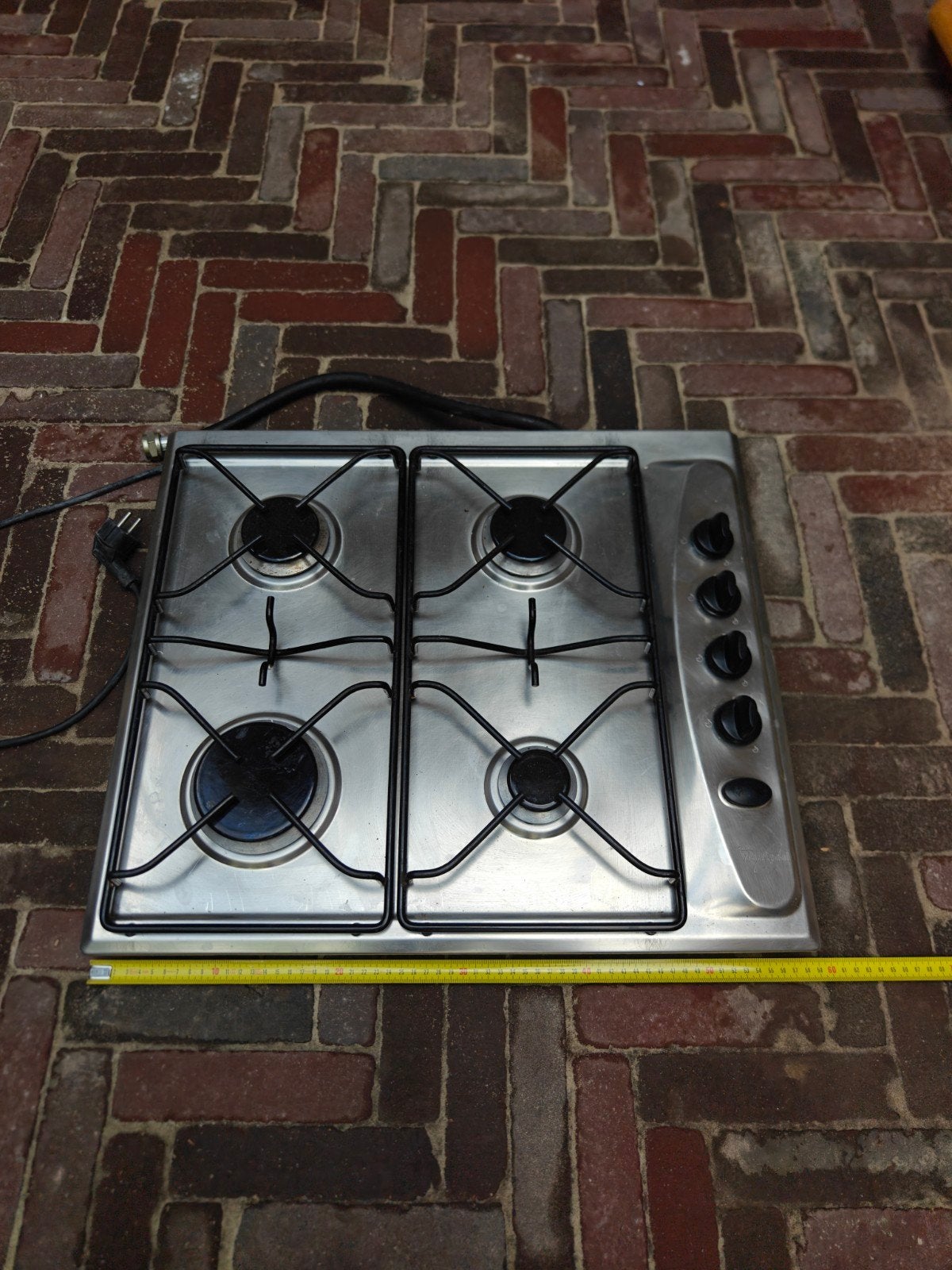 Whirlpool 4 pits, gaskookplaat, Ophalen, Gebruikt, 4 kookzones, Inbouw