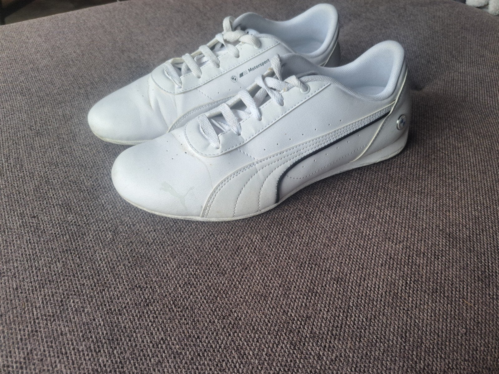 Puma / BMW sportschoenen maat 42,5 maar vallen uit als 42., Kleding | Heren, Puma, Verzenden, Zo goed als nieuw, Wit