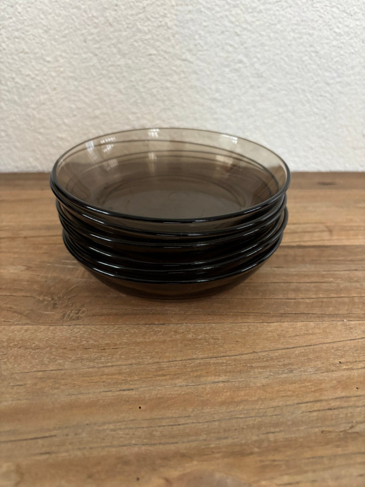 6 rookglazen schaaltjes arcoroc, Ophalen of Verzenden, Gebruikt, Rond, Glas