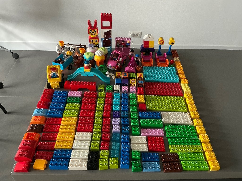 Lego Duplo  verzameling , diverse stenen, figuren enz., Ophalen of Verzenden, Zo goed als nieuw, Duplo