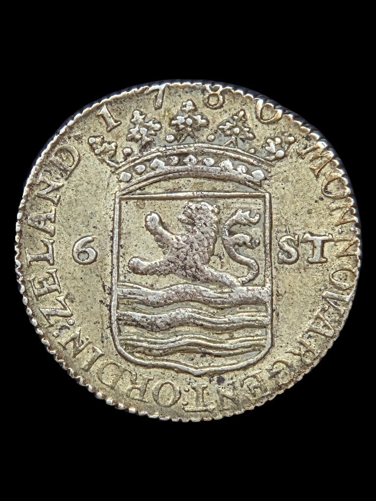 Scheepjesschelling 1780 Zeeland, Postzegels en Munten, Vóór koninkrijk, Zilver, Losse munt, Overige waardes
