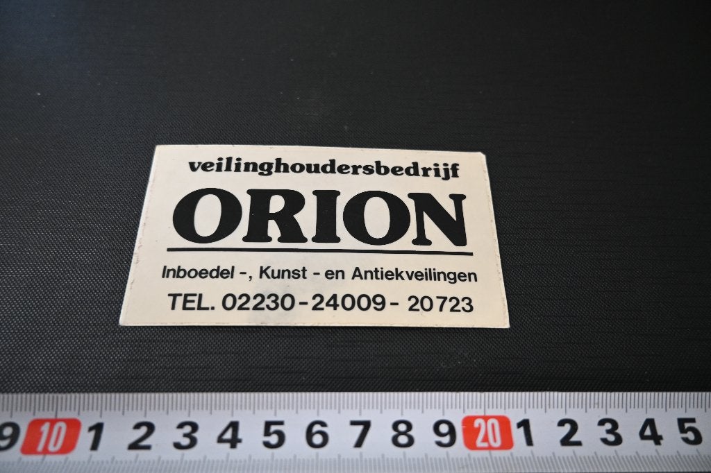 sticker den helder veilinghoudersbedrijf ORION transparant, Ophalen of Verzenden, Zo goed als nieuw