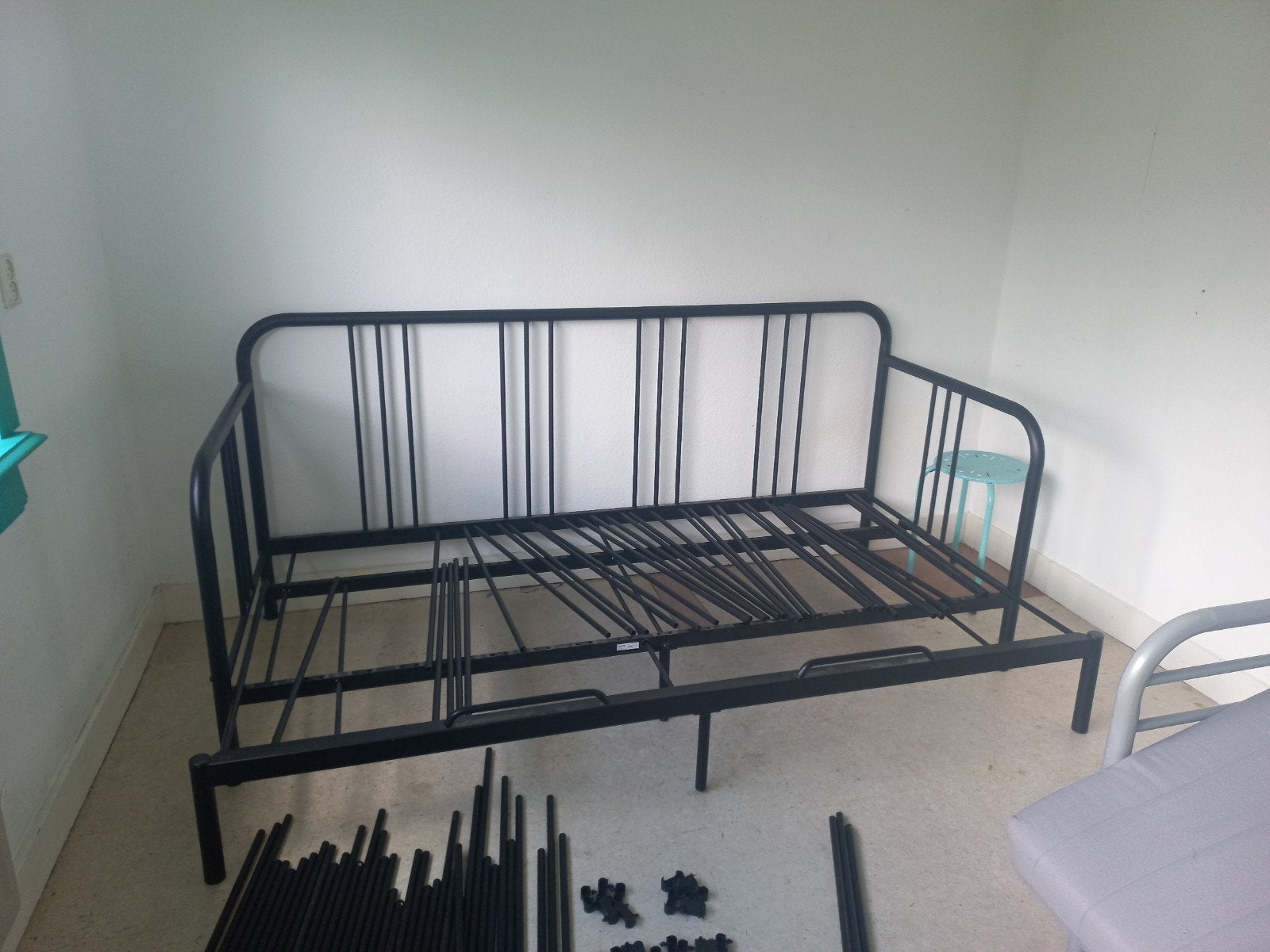 Ikea Fyresdal bedbank/logeerbed, Ophalen, Eenpersoons, Zwart, 80 cm