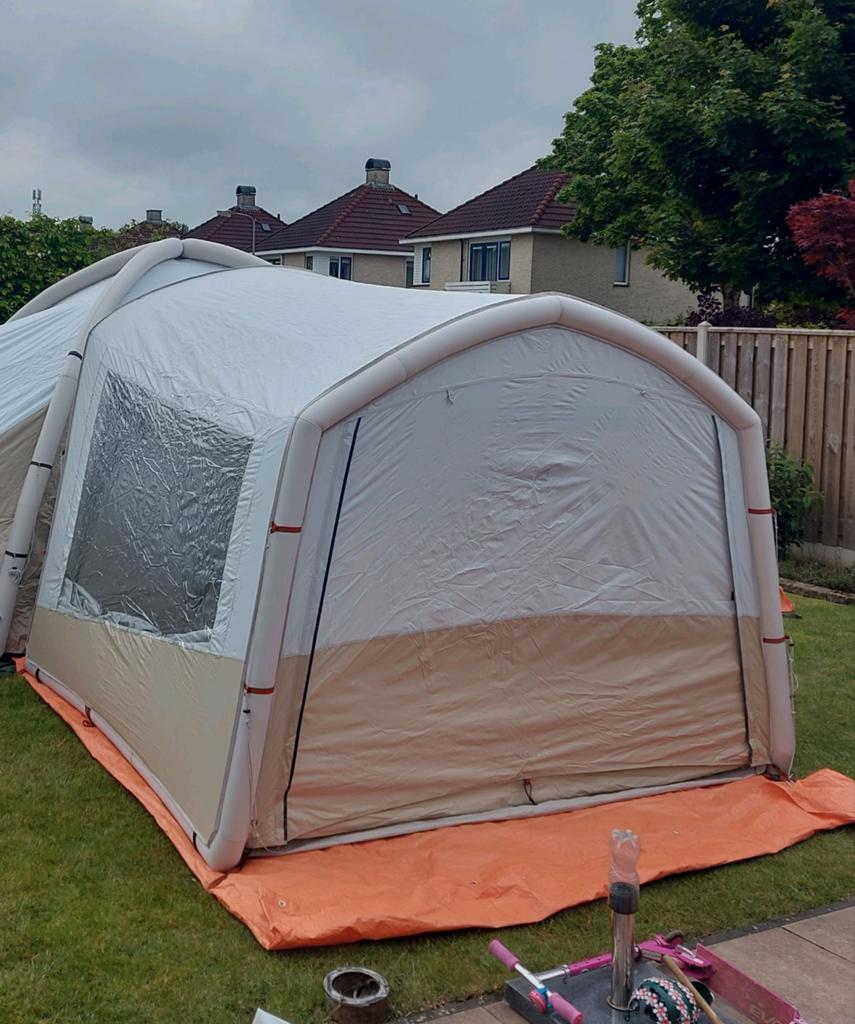 Opblaasbare leefruimte Quechua Air Seconds Base Connect, Caravans en Kamperen, Tenten, Ophalen, Zo goed als nieuw