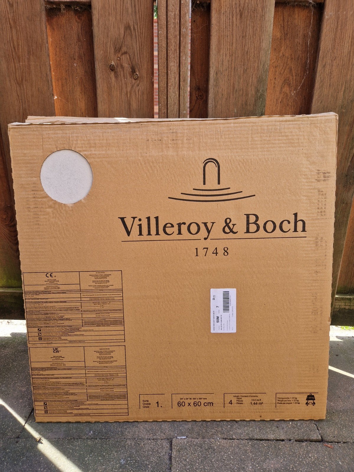 Badkamer/Toilet wandtegels 60x60cm 19 stuks Villeroy & Boch, Ophalen, 60 cm of meer, Nieuw, 10 m² of meer