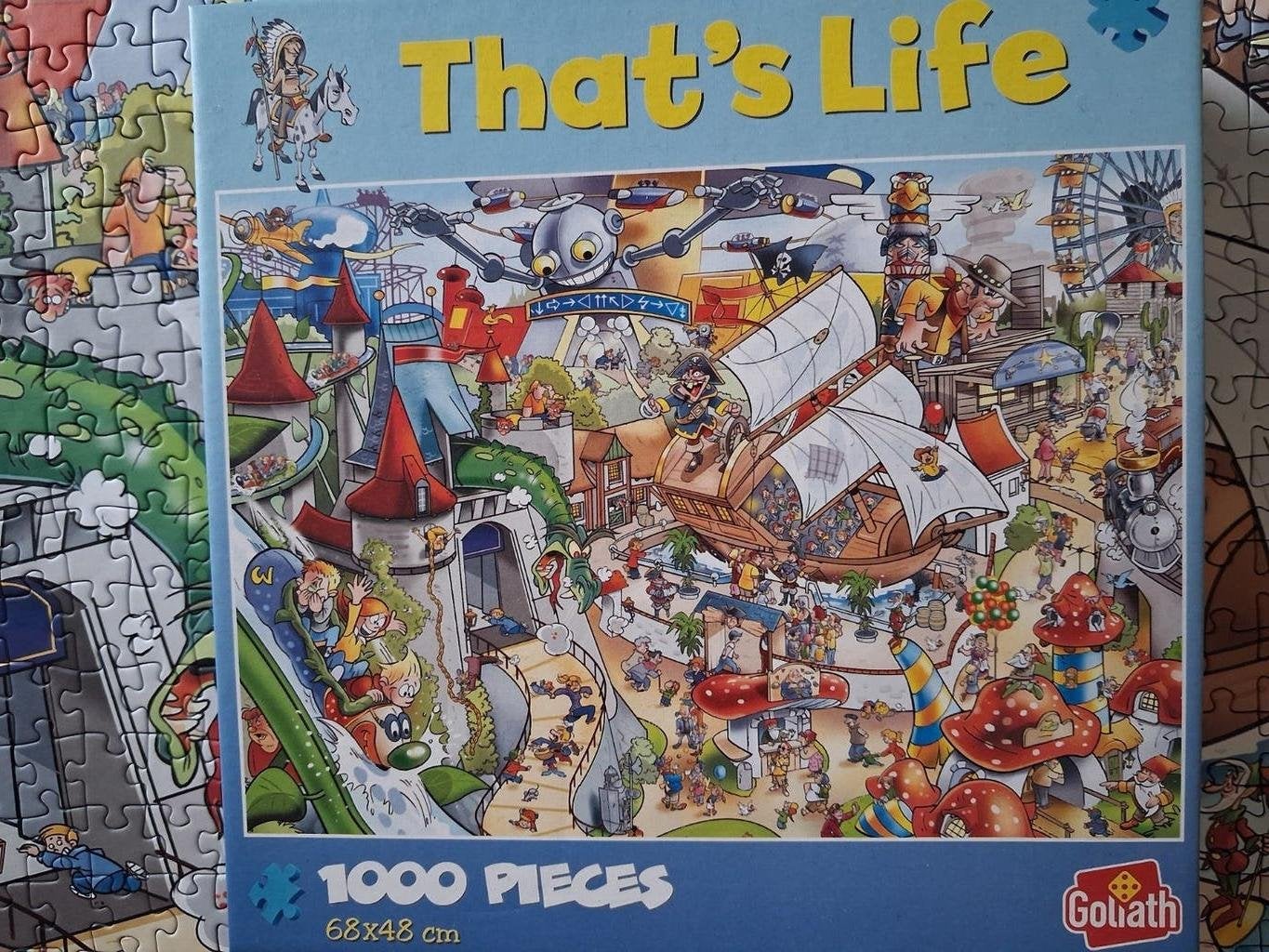Wie mist dit Puzzel stukje Goliath Thats Life Amusement Park, Ophalen of Verzenden, 500 t/m 1500 stukjes, Nieuw, Legpuzzel