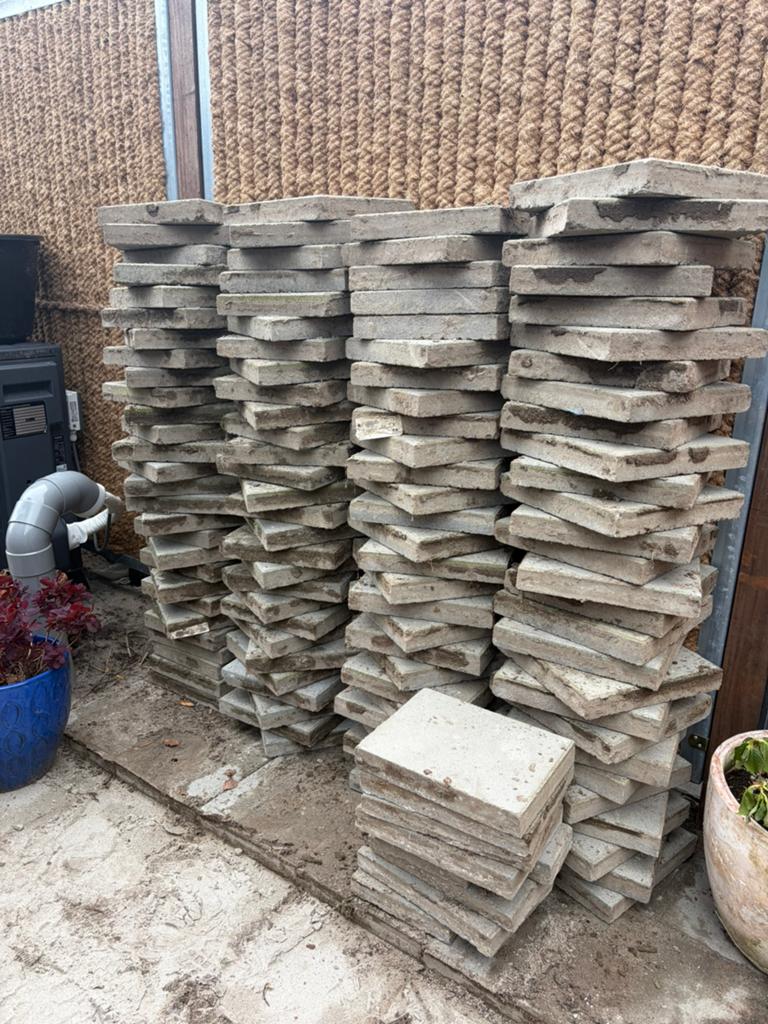Betontegels 30x30, Doe-het-zelf en Verbouw, Tegels, Ophalen, Overige materialen, Zo goed als nieuw, 20 tot 40 cm