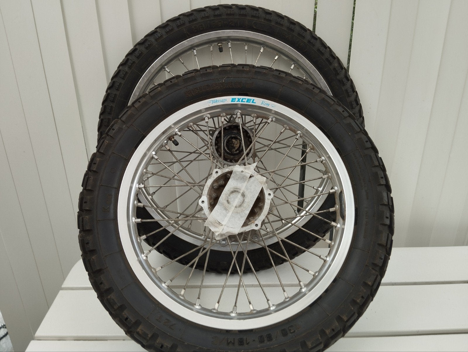 set wielen met banden Yamaha wrf 450, Ophalen, Gebruikt