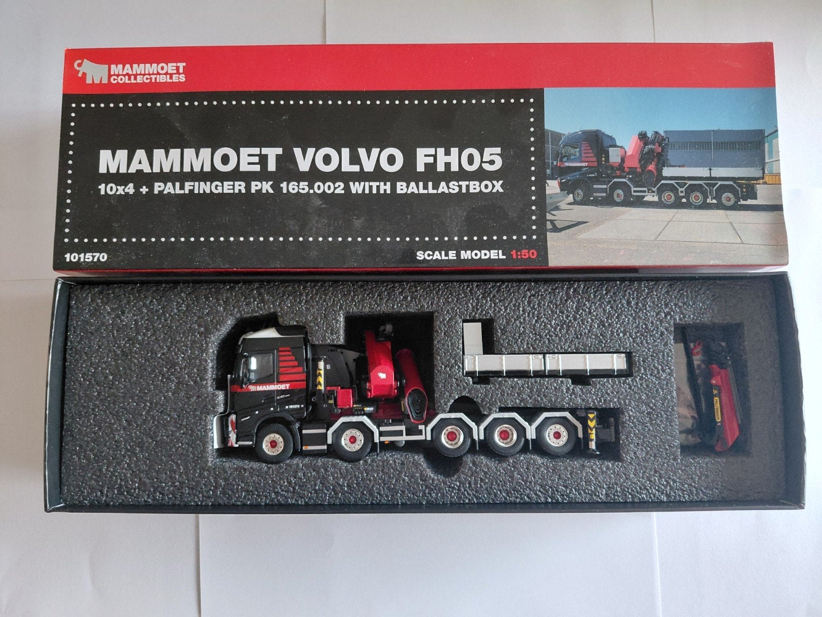 WSI MAMMOET VOLVO FHO5 10X4 +PALFINGER PK 165.002 WITH BALLA, Ophalen of Verzenden, Nieuw, Bus of Vrachtwagen, Wsi