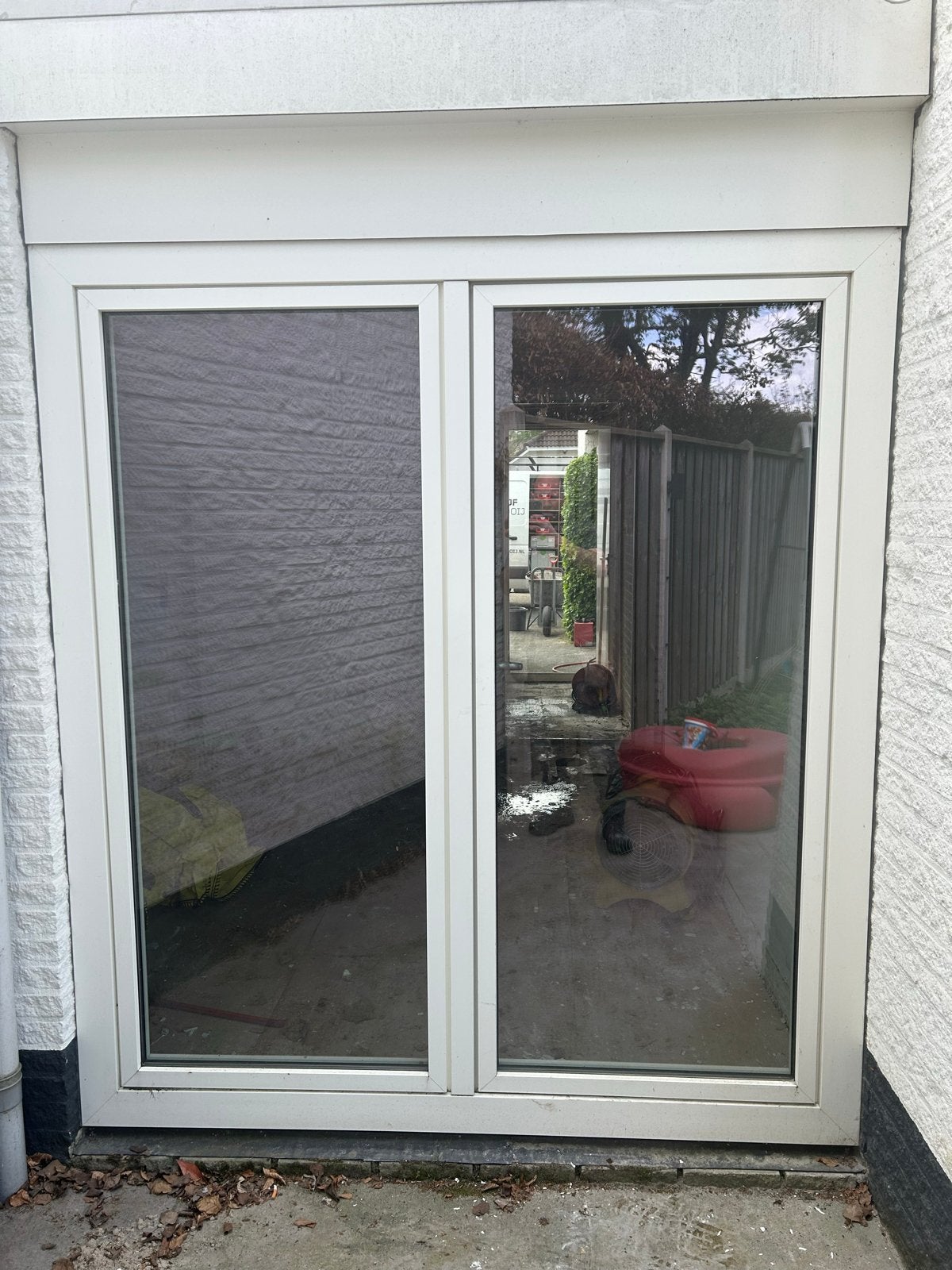 Nette draai/kiep pui kozijn, kunststof, HR++ glas, Gevelraam of Ruit, Zo goed als nieuw, Dubbelglas, 120 tot 160 cm