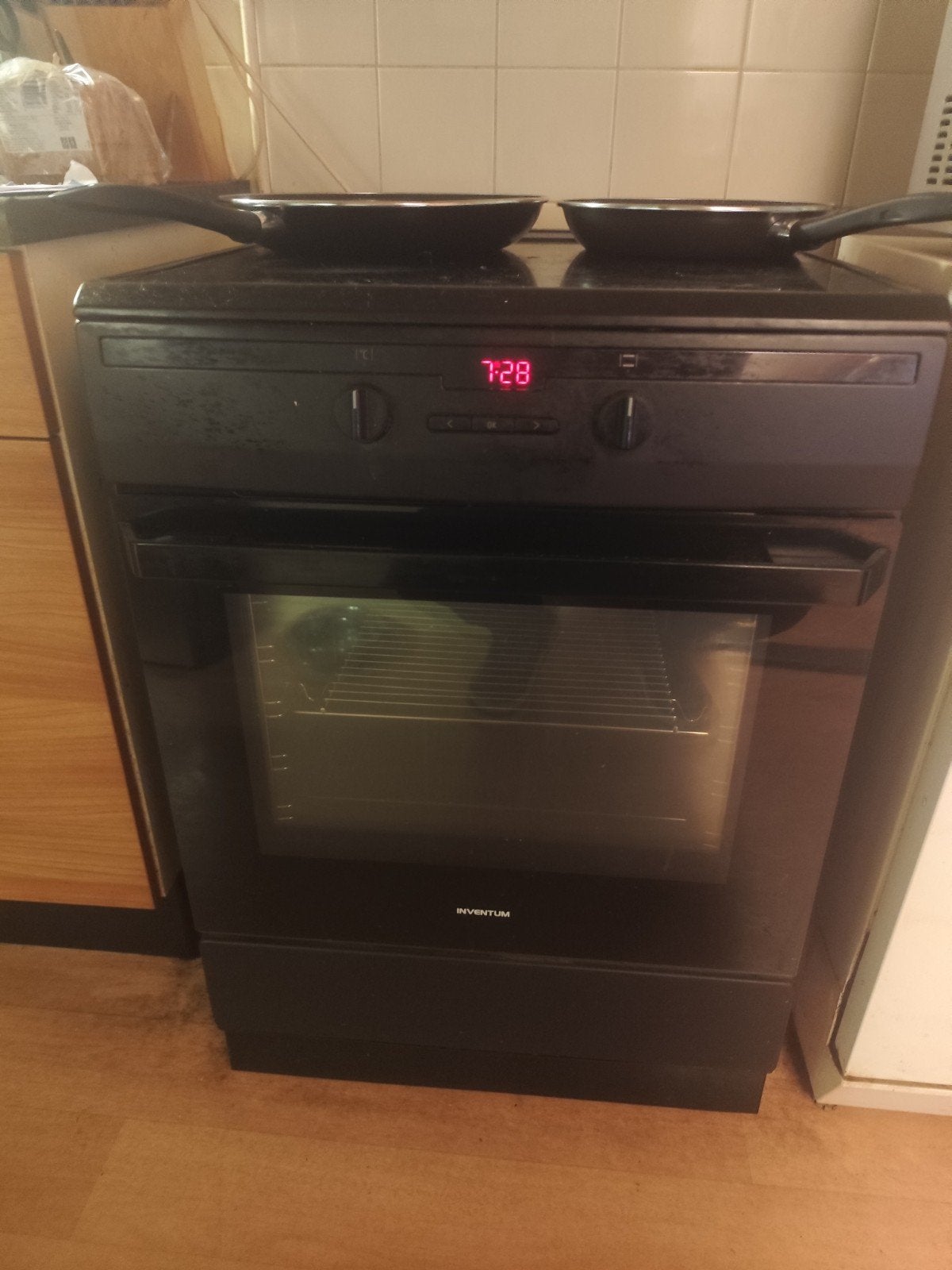 Inventum Vrijstaand inductie kookplaat met Oven - Zwart, Witgoed en Apparatuur, Ophalen, Inventum, 60 cm of meer, Heteluchtoven