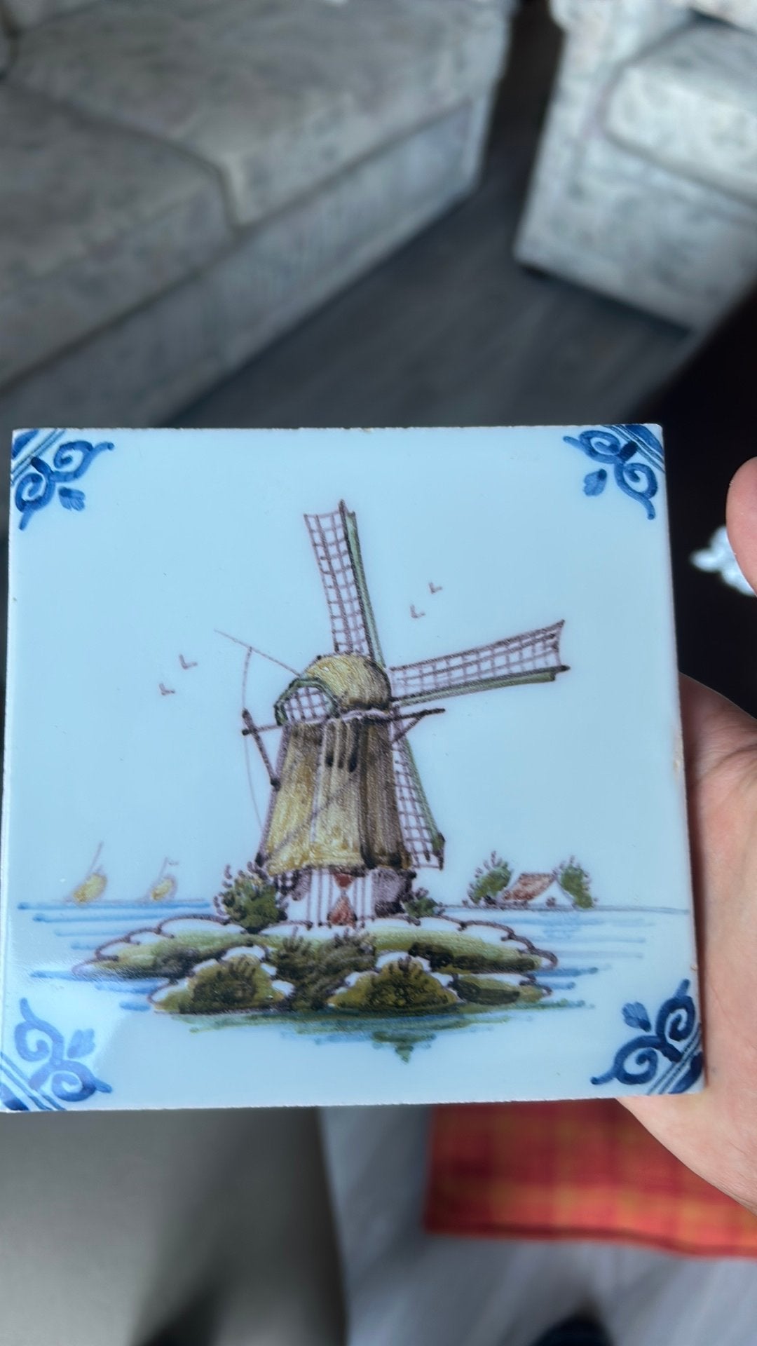 Porseleinen tegel, Antiek en Kunst, Ophalen of Verzenden