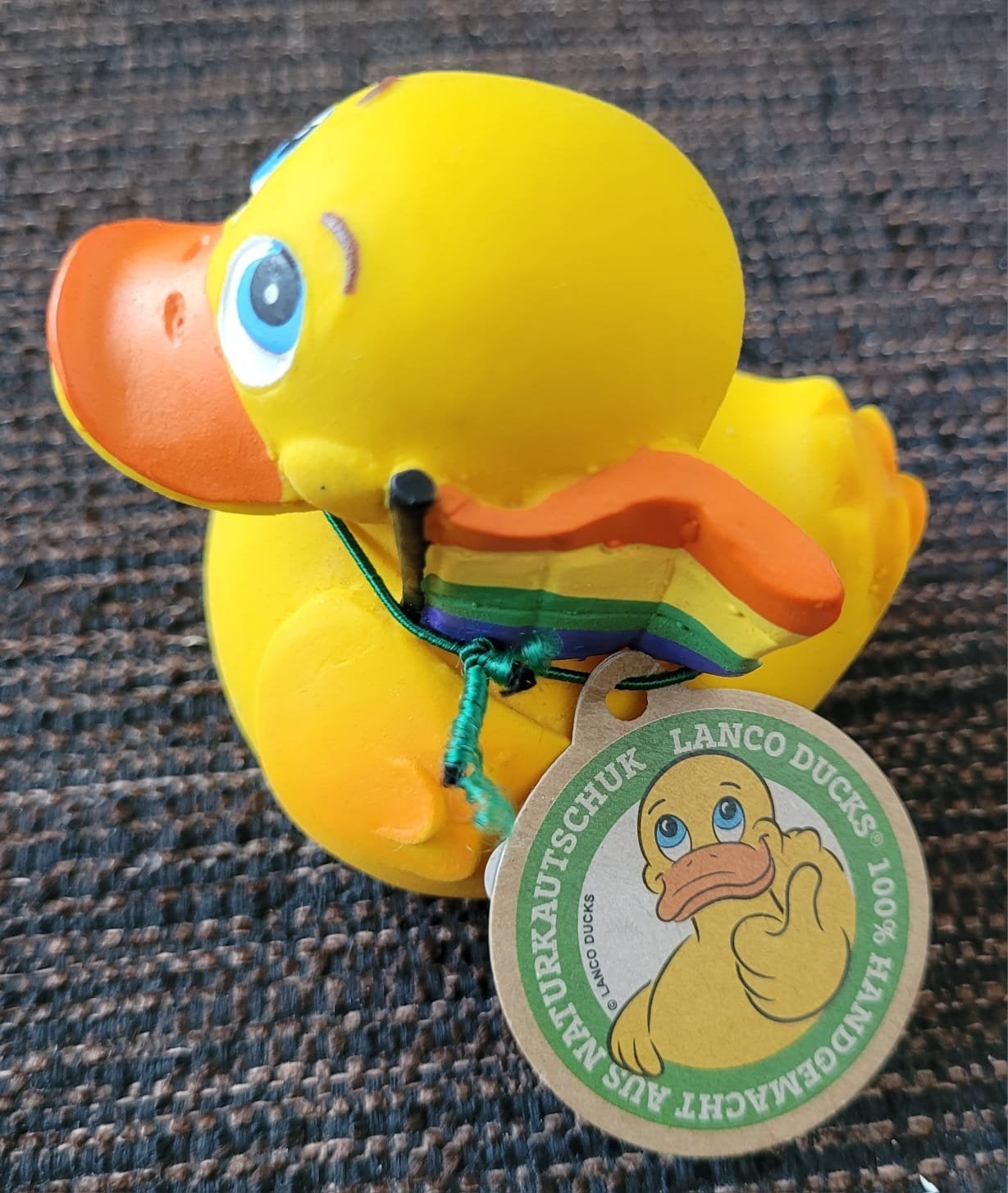 Badeendje gay parade lanco ducks regenboog vlag proud duck, Ophalen of Verzenden