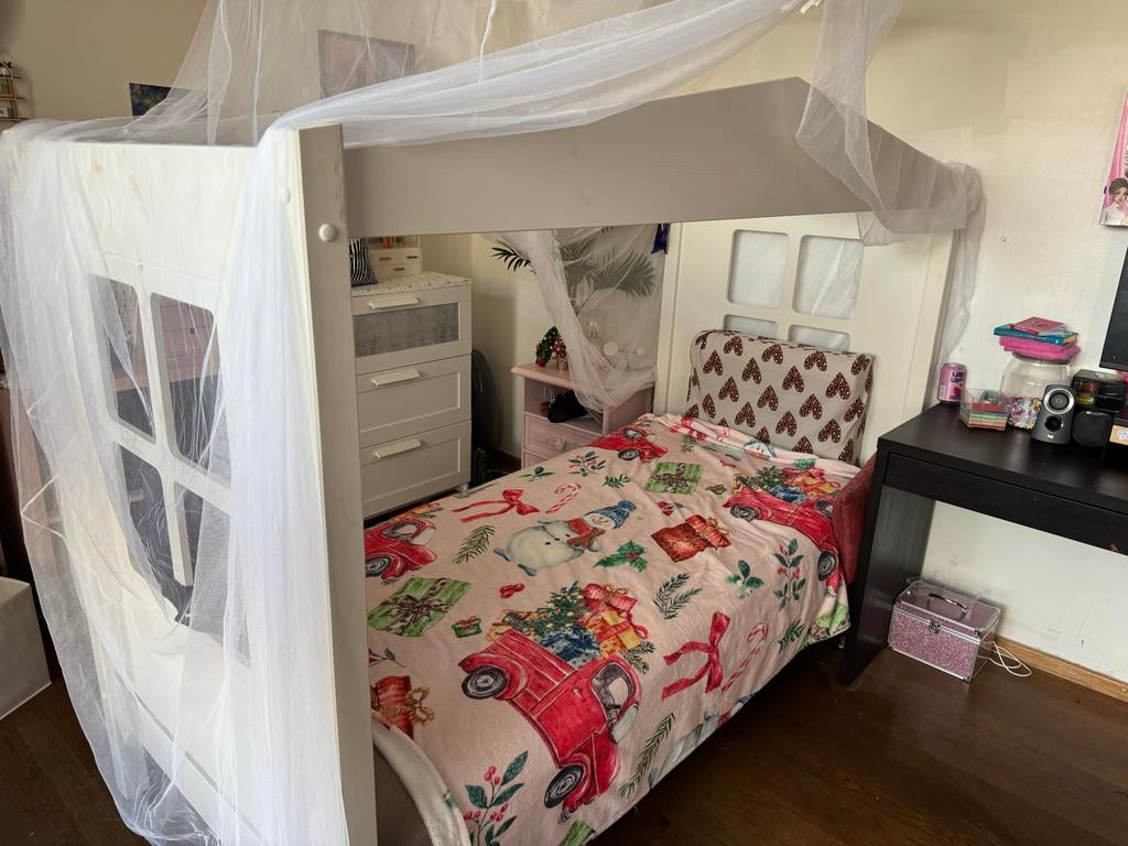 90x200 bed van Wehkamp, rookvrij huis, Kinderen en Baby's, Kinderkamer | Bedden, Ophalen, 85 tot 100 cm, Zo goed als nieuw, Matras