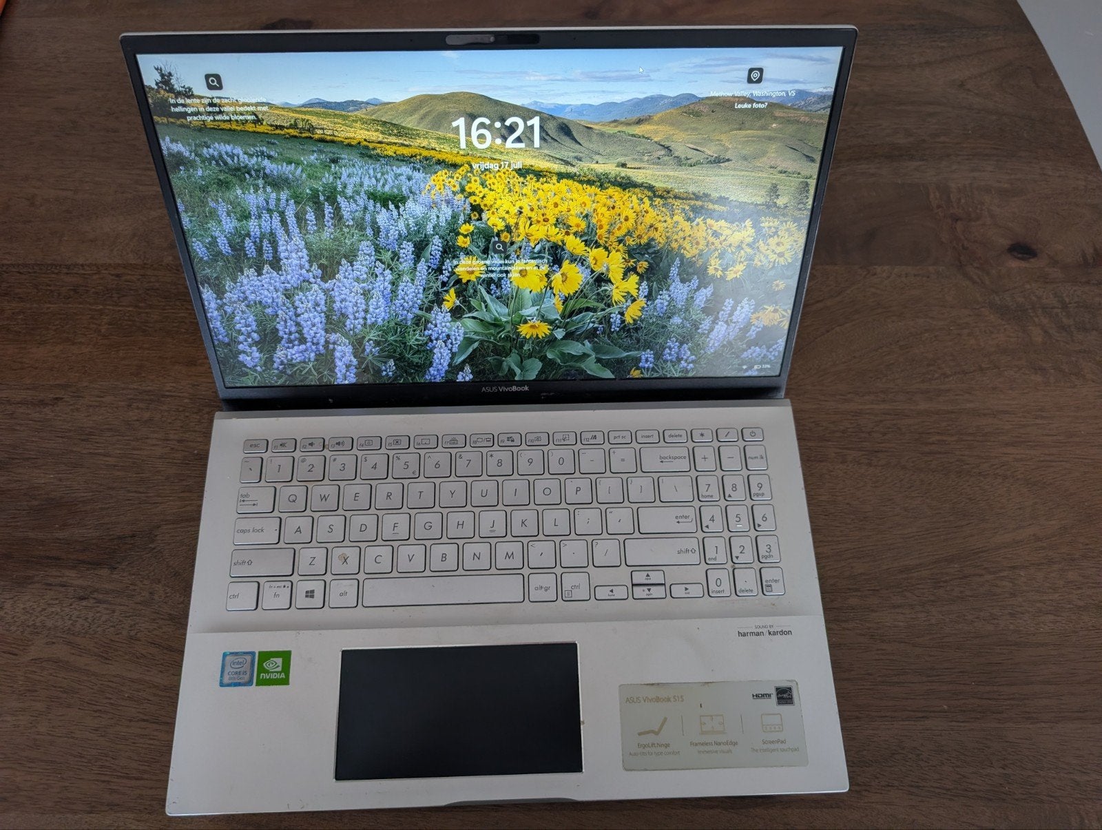 ASUS VivoBook 15 inch laptop - screenpad, Computers en Software, Windows Laptops, Ophalen, Gebruikt, Met videokaart, 2 tot 3 Ghz