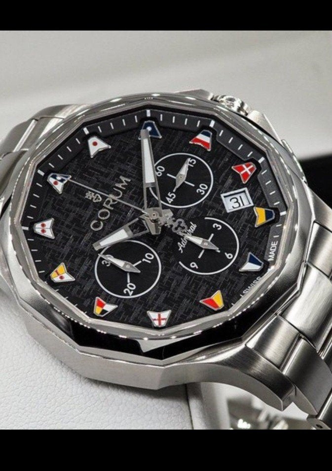 CORUM Admiral 42mm Chrono Automatic-Full Set-Ongebruikt, Ophalen of Verzenden, Nieuw, Overige materialen, Overige merken