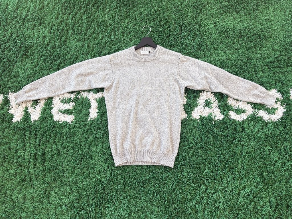 Cashmere crewneck sweater, hand made in Nepal - grey - M, Ophalen, Onbekend, Maat 48/50 (M), Zo goed als nieuw
