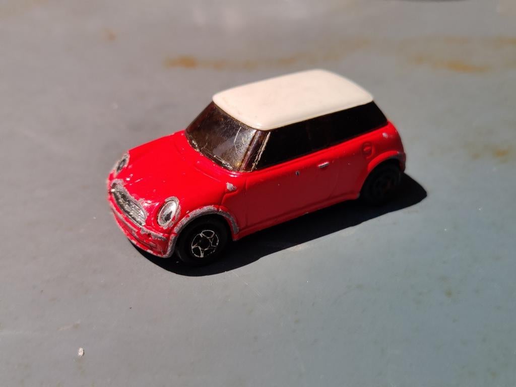 Majorette Mini Cooper ROOD, Ophalen of Verzenden, Zo goed als nieuw, Auto