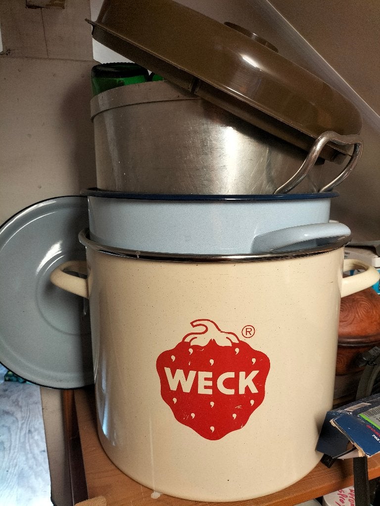 bier brouwen 3x grote pannen. weck pan, rvs pan zie fotos, Ophalen of Verzenden, Zo goed als nieuw, Overige onderwerpen