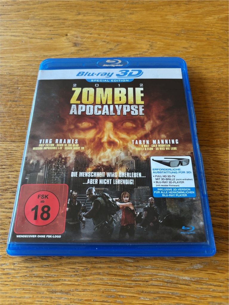 Blu-ray 2012 Zombie Apocalypse 3D - N-NLO, Horror, Gebruikt, Film, Ophalen of Verzenden