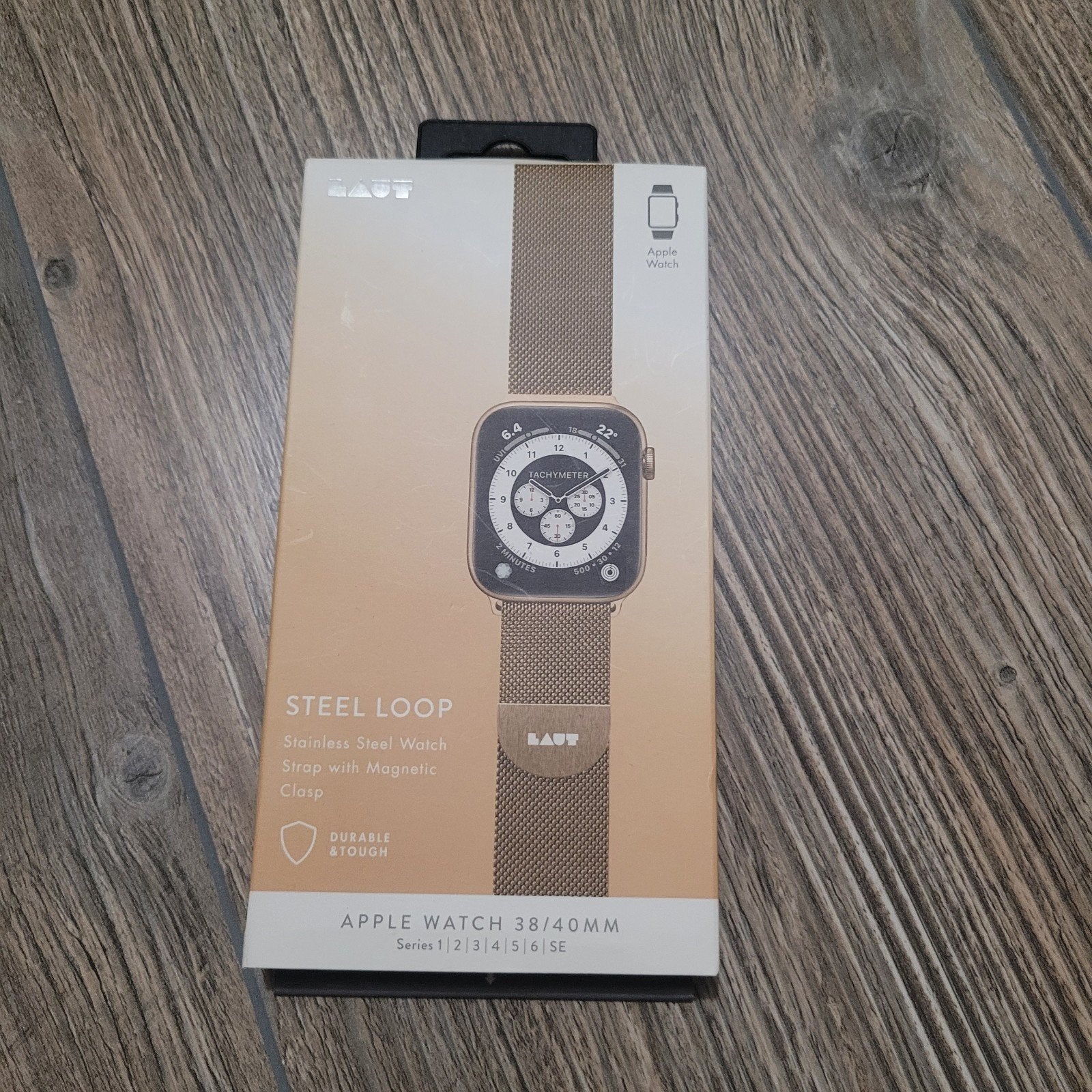 LAUT Steel Loop Apple Watch Band 38/40mm Goud nieuw, IOS, Nieuw, Ophalen of Verzenden, LAUT