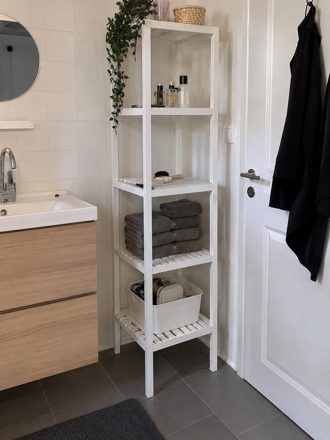 Hemnes stellage kast wit, Ophalen of Verzenden, Gebruikt